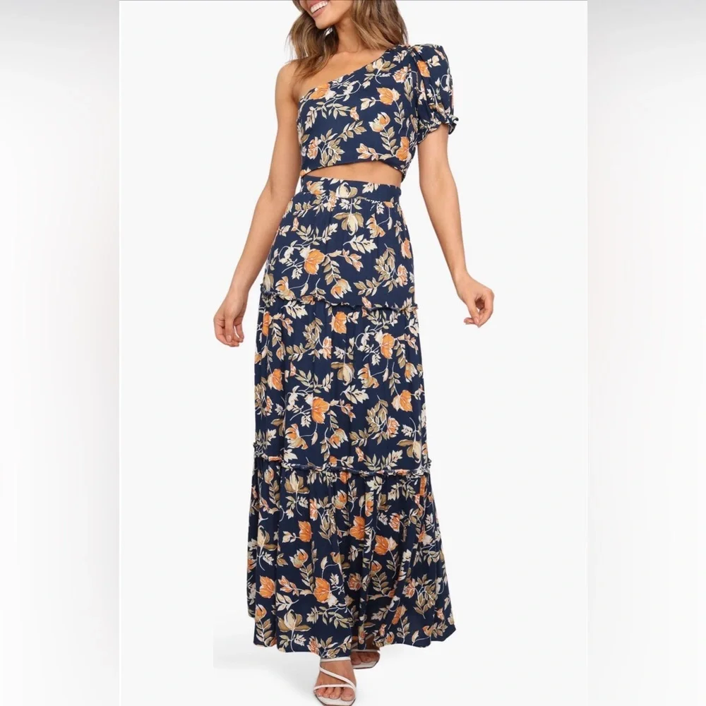 Petal & Pup Navy Blue Maxi Top/Skirt Set -Aimee Top/Daeville Skirt NWOT - Picture 1 of 9